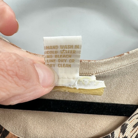 Y2K VTG CACHE SILK CHEETAH stretch sophisticated classic coastal grandma tank M - Picture 5 of 10